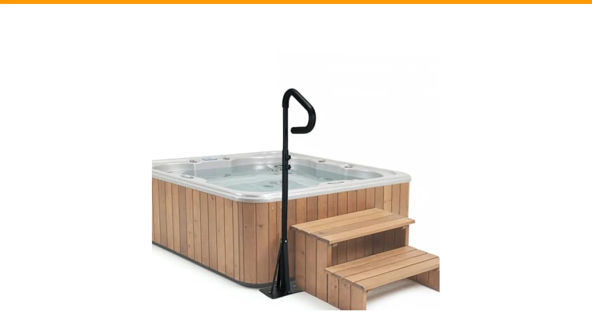 deck mounted hot tub handrails