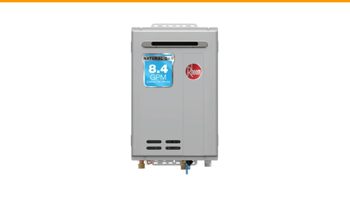 exterior tankless gas water heater