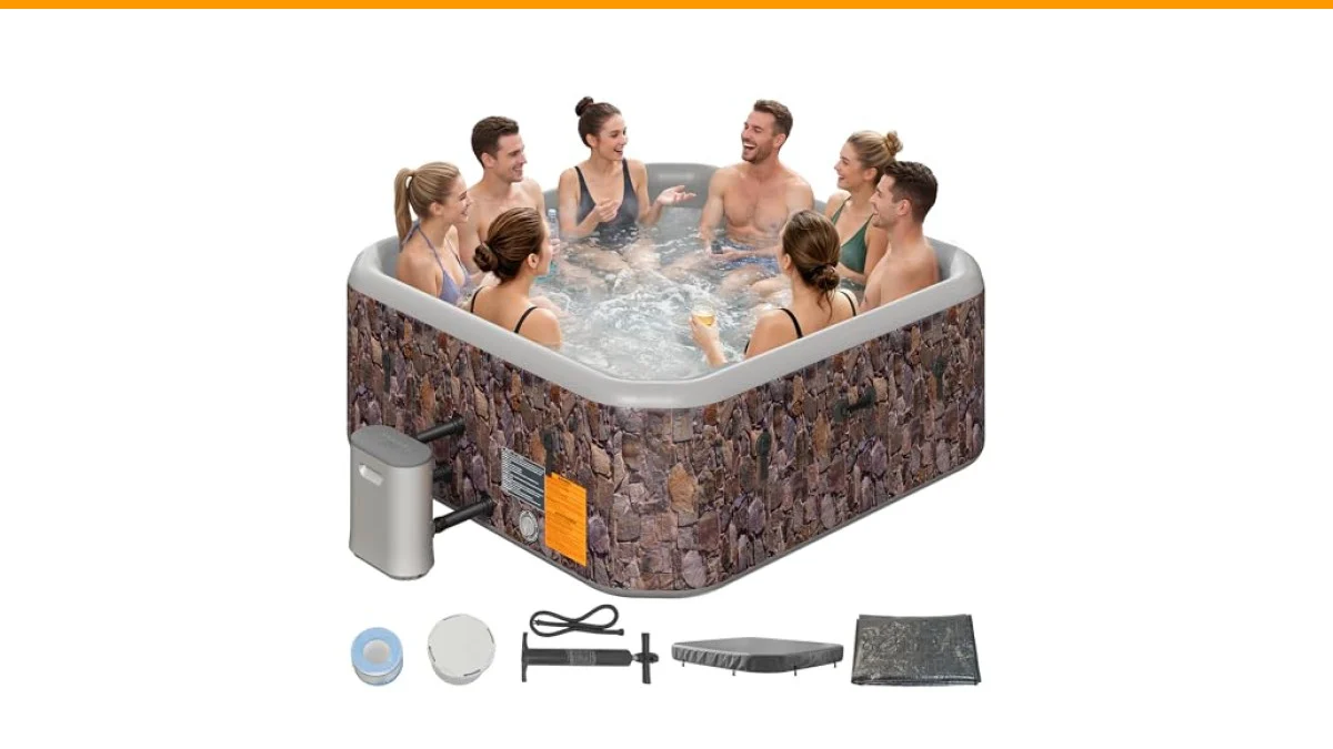 extra large inflatable hot tub