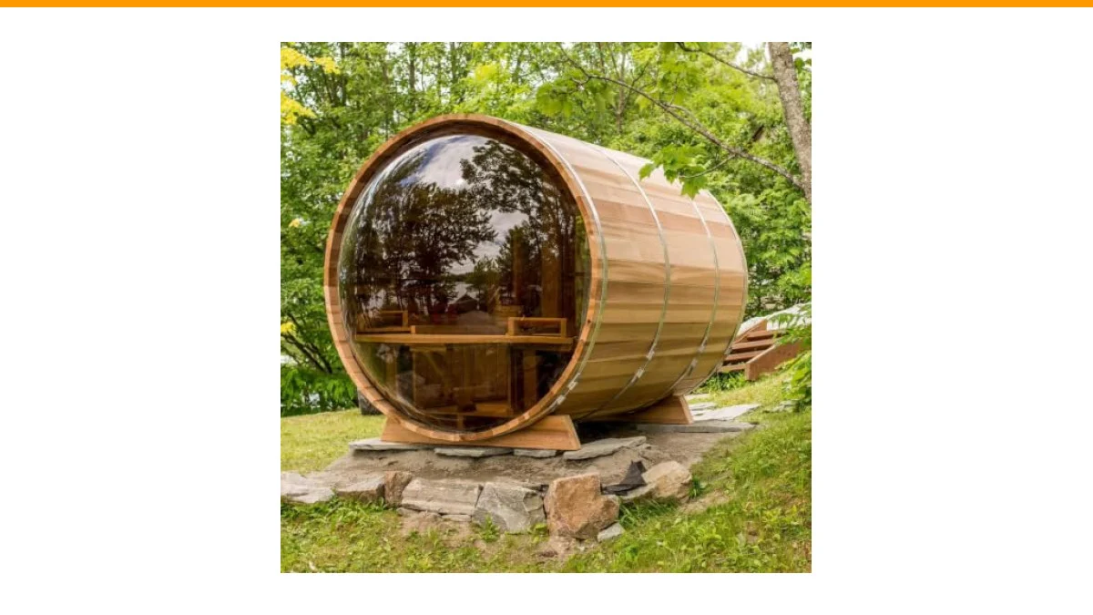 outdoor saunas with windows