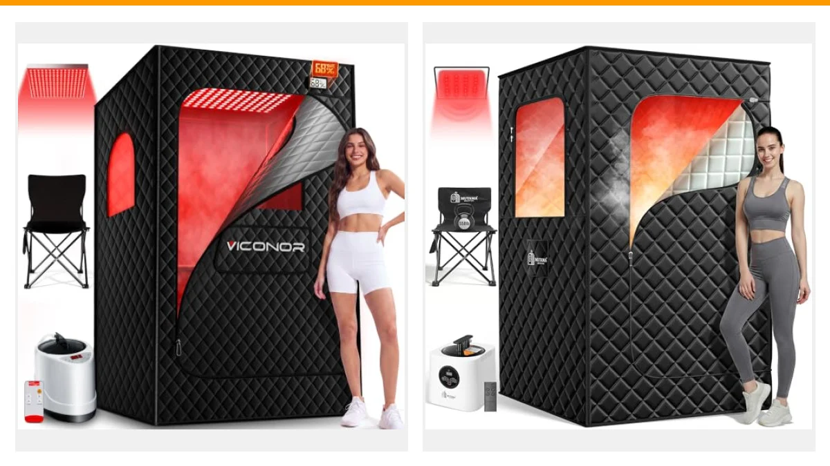 portable sauna with red light therapy