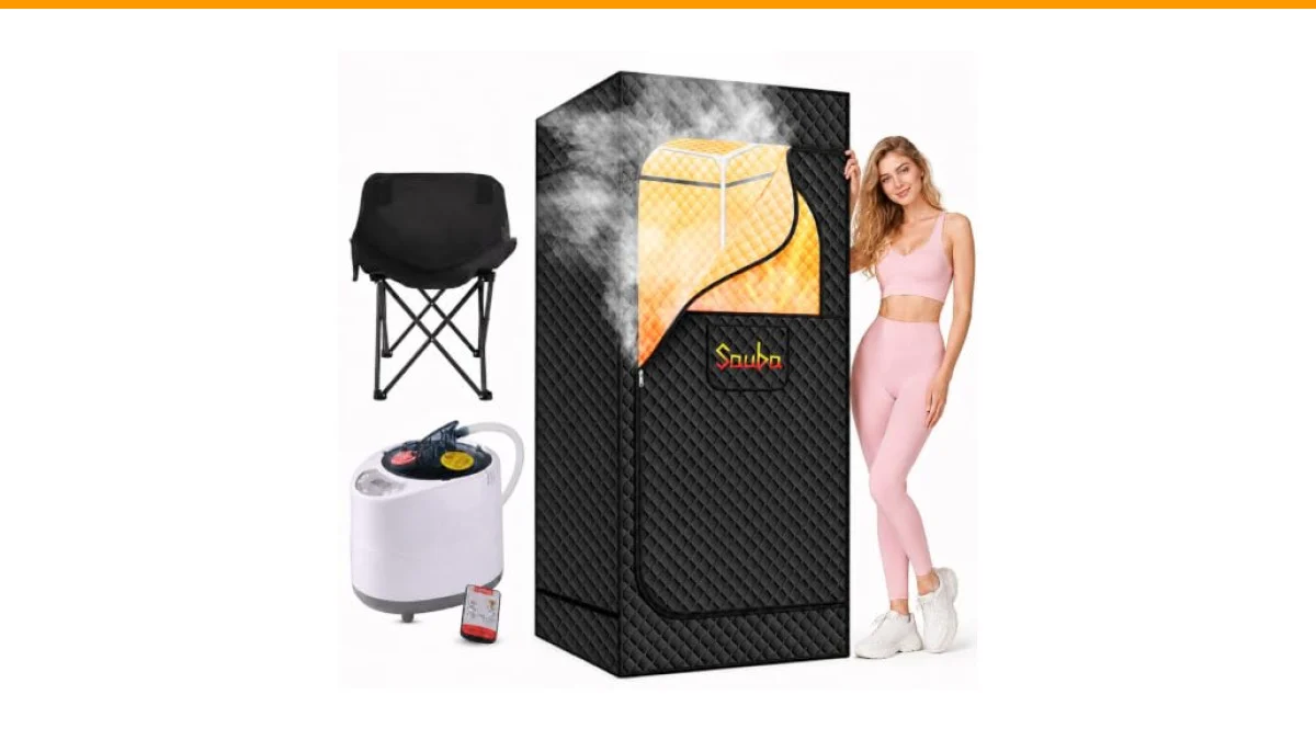 sauna box set up