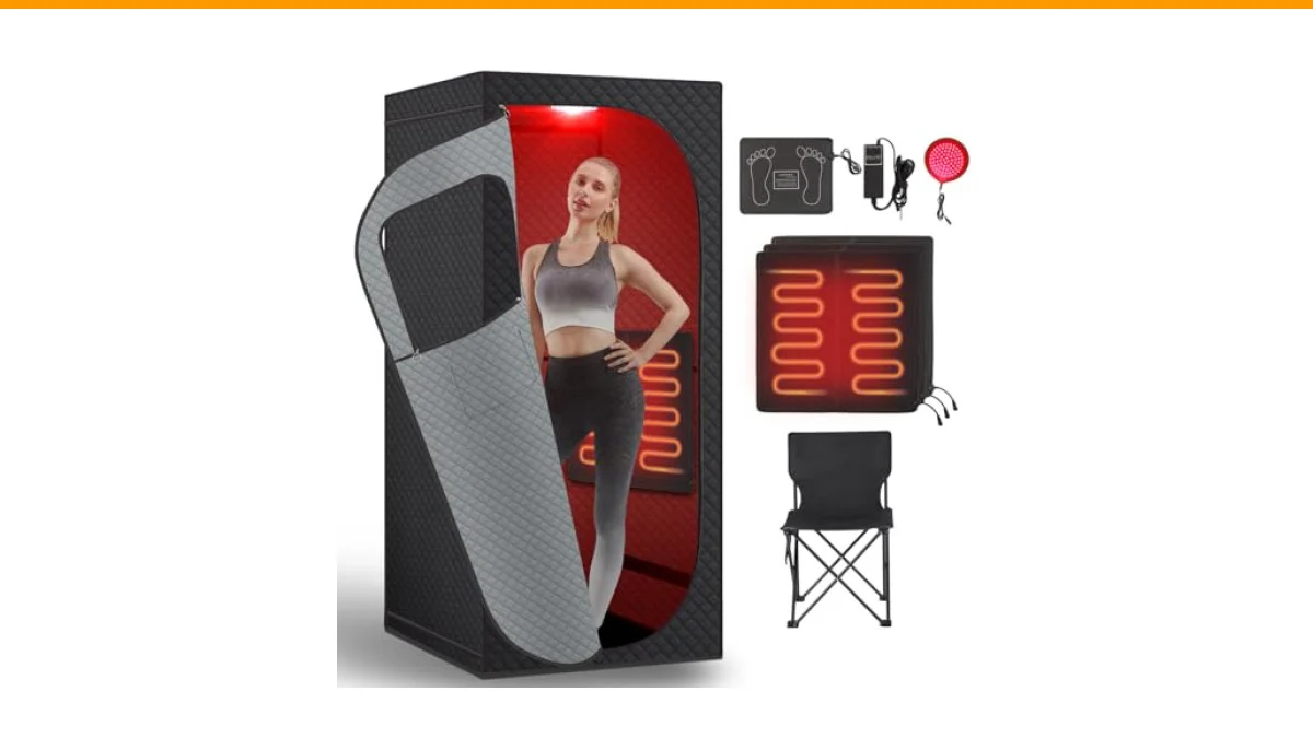 top far infrared sauna with red light therapy