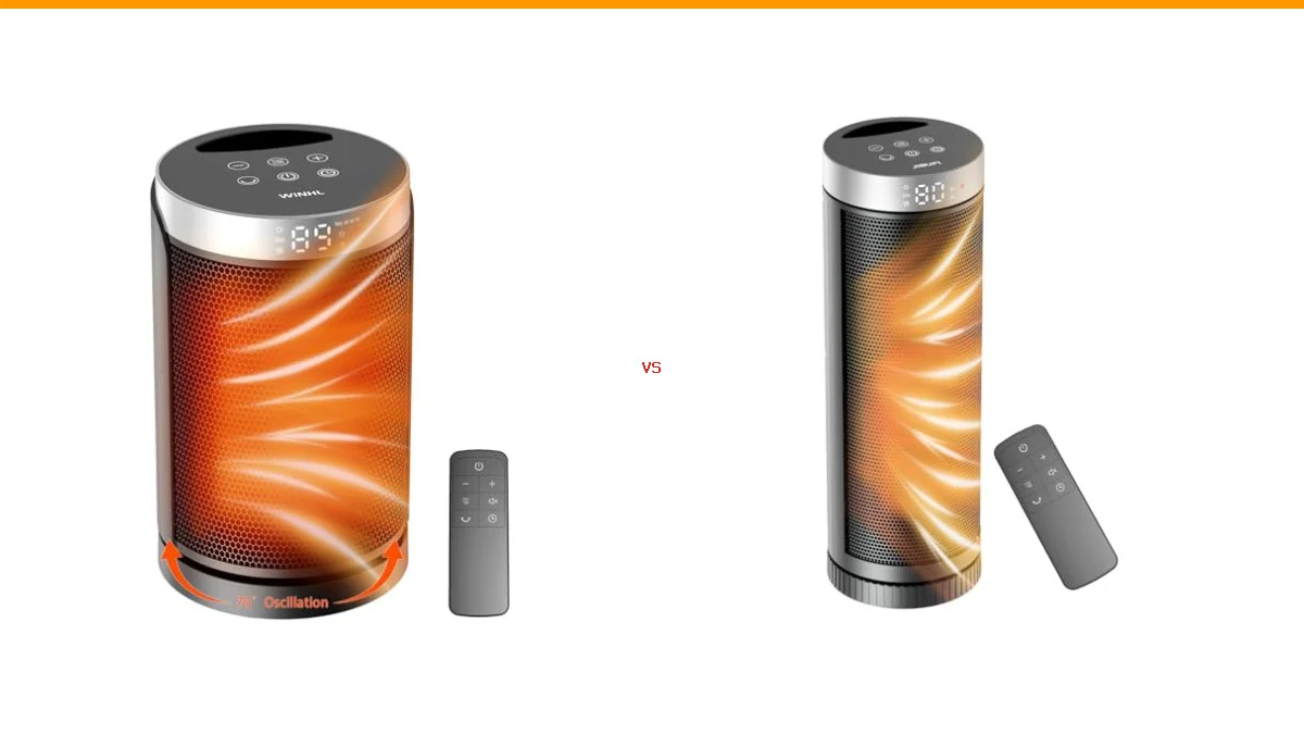 WINHL Space Heater vs JIBUFI 17 Inch Space Heater