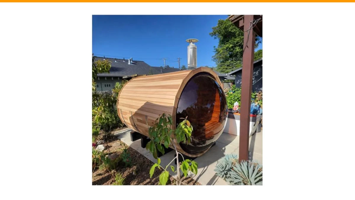 wood fired outdoor sauna